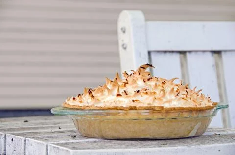 Coconut Cream Pie Stock Photos