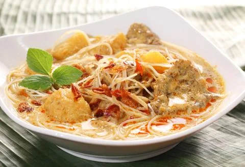Coconut Curry Noodle Stock Photos