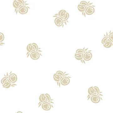 Coconut cut leaves glyph seamless pattern イラスト素材