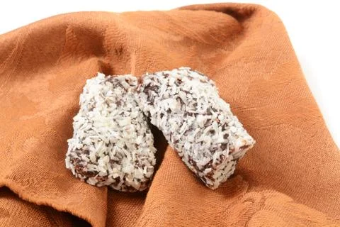 Coconut date rolls Stock Photos