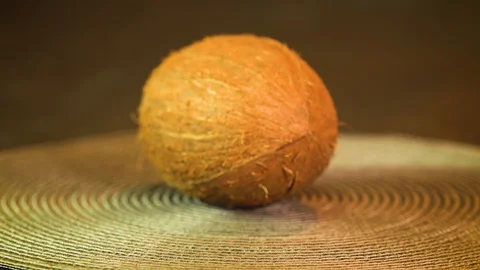 Coconut detail view close up Video stock 102187507