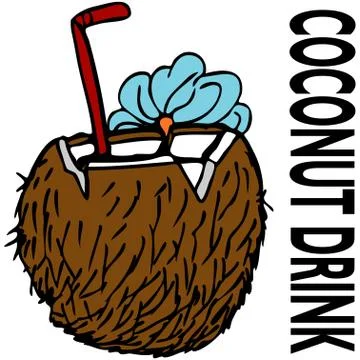 Coconut drink Stock Illustration