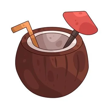Coconut Drink illustration Stockillustratie