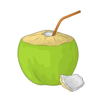 Coconut Drink illustration Stockillustratie