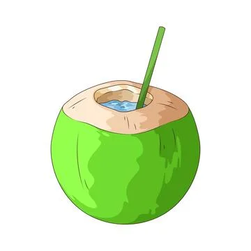 Coconut Drink illustration Stockillustratie