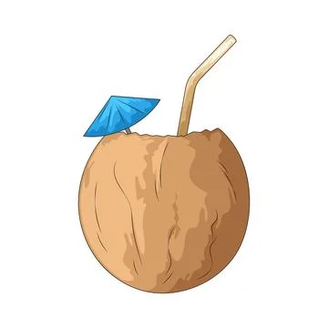 Coconut Drink illustration Stockillustratie
