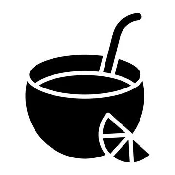Coconut Drink Vector Icon Design Illustration Stock Illustration