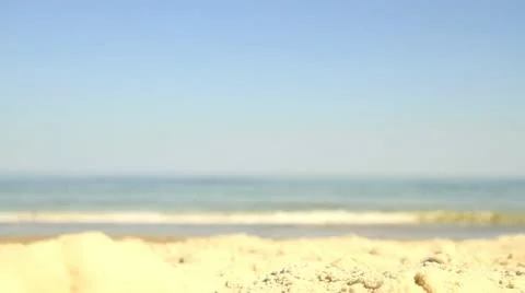 Coconut falls on the sand and the beach Stock Footage 10909680