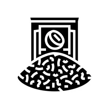 Coconut flakes glyph icon vector illustration Stock Illustration