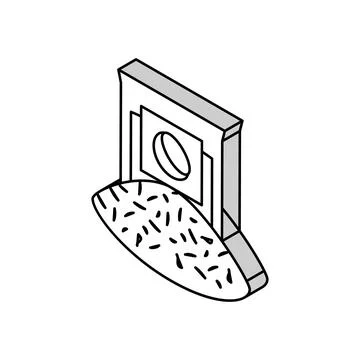 Coconut flakes isometric icon vector illustration Stock Illustration
