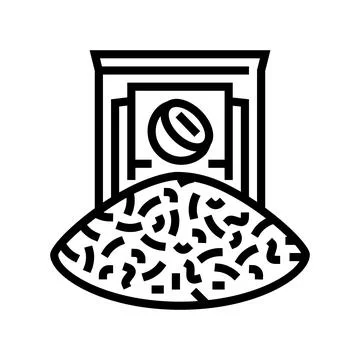 Coconut flakes line icon vector illustration Stock Illustration