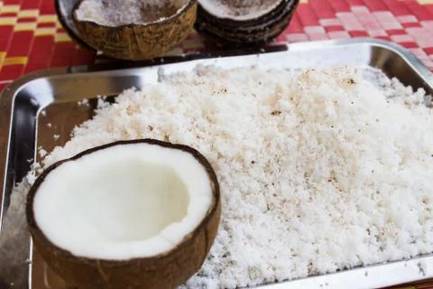 Coconut flakes Stock Photos