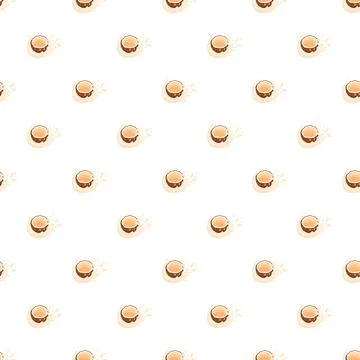 Coconut fruit halves with milk splash seamless pattern Stock Illustration