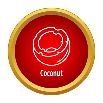 Coconut fruit icon vector graphic symbol design Ilustración de archivo