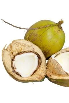 Coconut fruit isolated Stock Photos