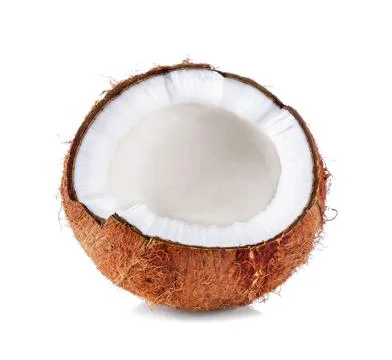 Coconut fruit isolated on the white background Stock Photos