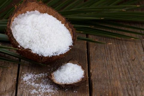 Coconut grounded flakes Foto stock