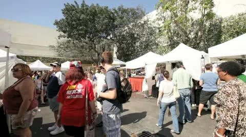 Coconut Grove Art Festival 2012 Stock Footage
