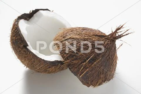 Coconut, halved Stock Photos