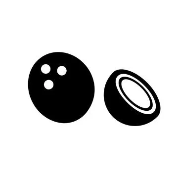 Coconut icon element of fruit icon for mobile concept and web apps. Thin line Illustrazione stock