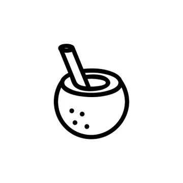 Coconut icon vector. Isolated contour symbol illustration Stock-Illustration