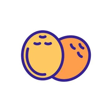Coconut icon vector. Isolated contour symbol illustration 스톡 일러스트