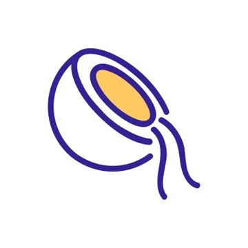 Coconut icon vector. Isolated contour symbol illustration 스톡 일러스트