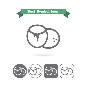 Coconut icons Stock Illustration