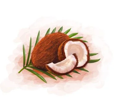 Coconut illustration Stock Illustration