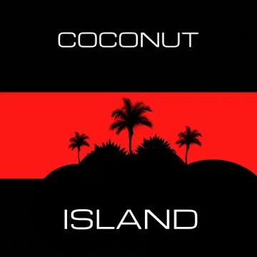 Coconut island Illustrazione stock