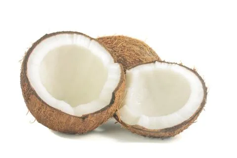 Coconut isolated on white background Stock Photos