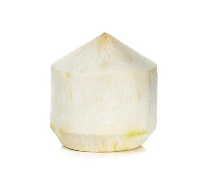 Coconut isolated on the white background Stock Photos