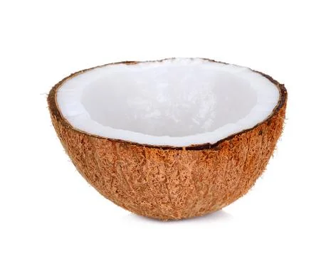 Coconut isolated on the white background Stock Photos