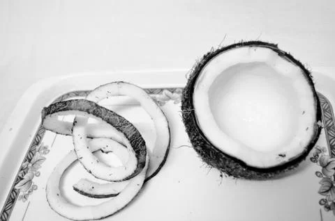 Coconut isolated on white background Stock Photos