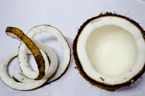 Coconut isolated on white background Stock Photos