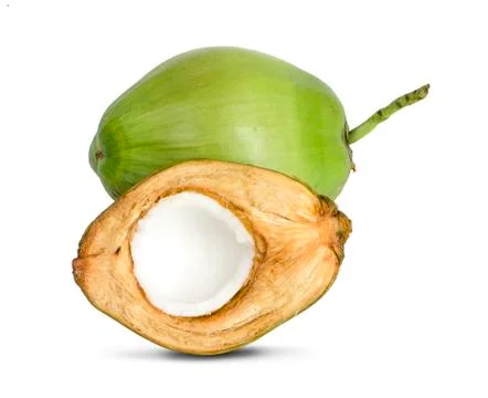 Coconut an isolated on white background Stock-Fotos