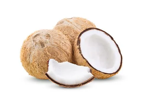 Coconut isolated on white background Stock Photos