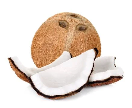 Coconut isolated on white Stock Photos