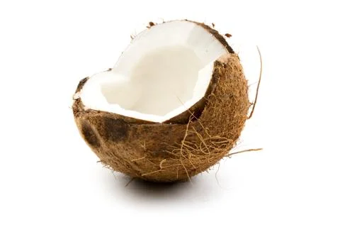 Coconut isolated on white Foto stock