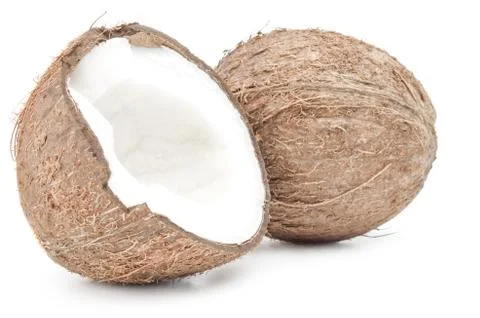 Coconut isolated on white Foto stock