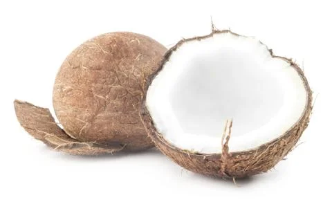 Coconut isolated on white Foto stock