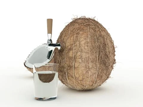 Coconut juice Stock Illustration