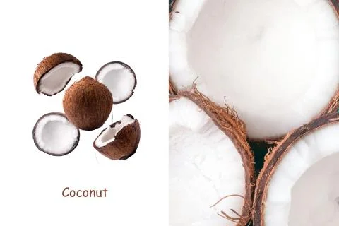 Coconut layout Stock Photos