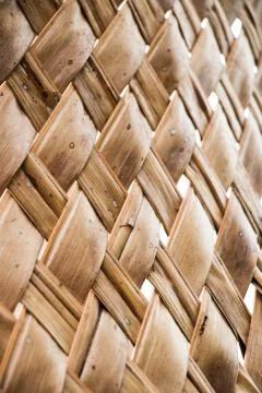 Coconut leaf mat background Stock Photos