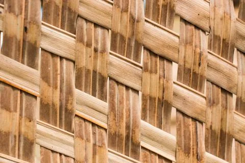 Coconut leaf mat background Stock Photos