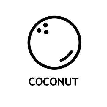 Coconut line vector icon. Stock Illustration