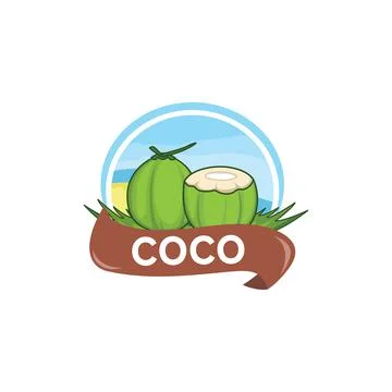 Coconut logo badges Stock Illustration