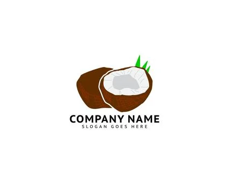 Coconut Logo Template Vector Icon Design Illustration Stock Illustration