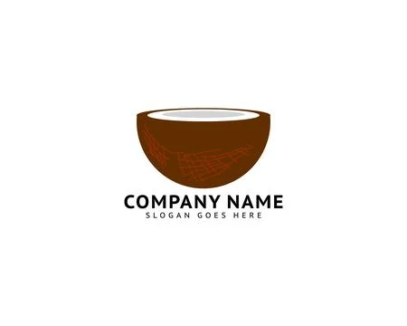 Coconut Logo Template Vector Icon Design Illustration Stock Illustration