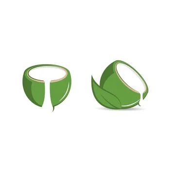 Coconut logo Vector icon design illustration イラスト素材